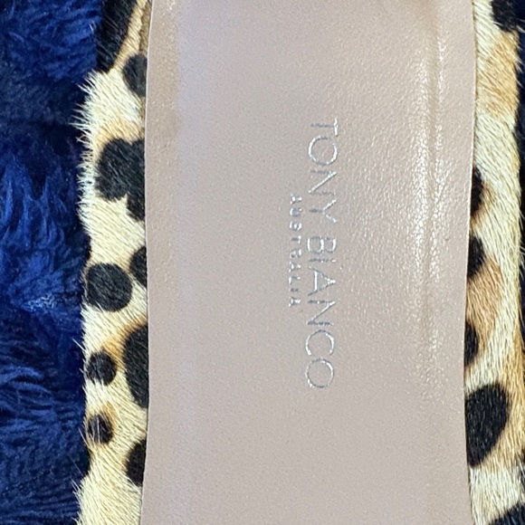 Tony Bianco Leopard Print Mules - Picture 2 of 4